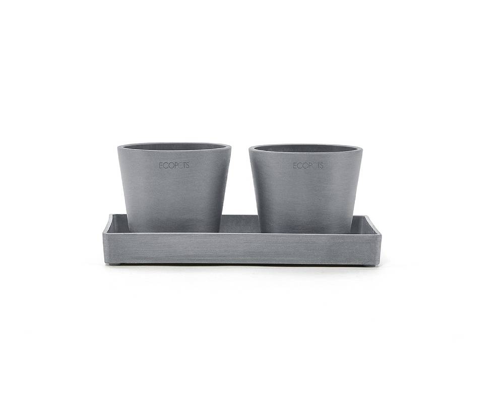Amsterdam display platter and pots in Blue Grey